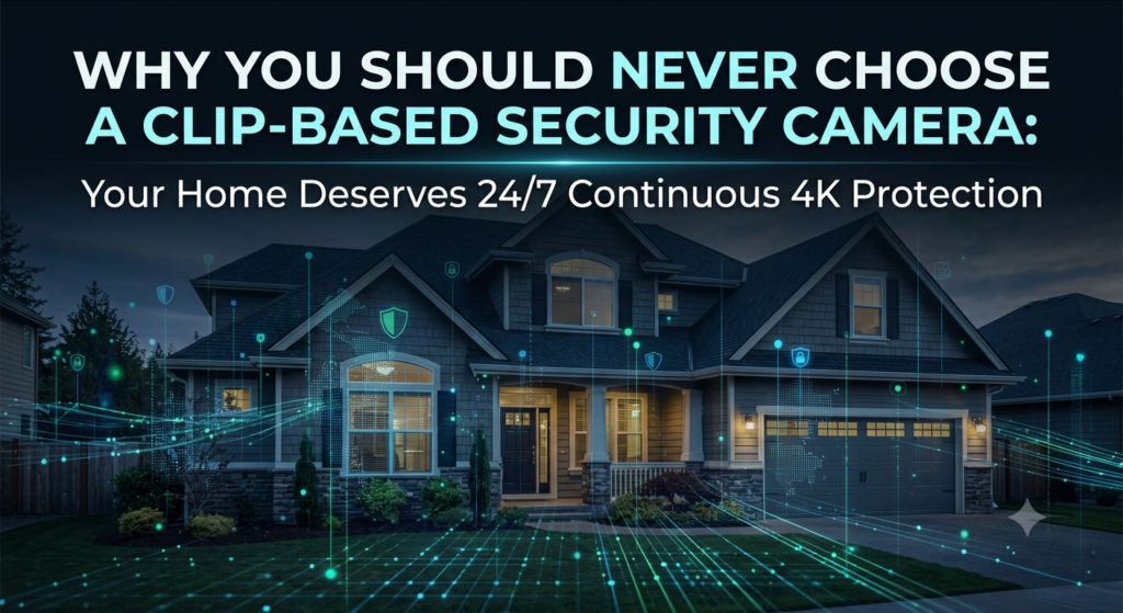 Why You Should Never Choose a Clip-Based Security Camera: Your Home Deserves 24/7 Continuous 4K Protection